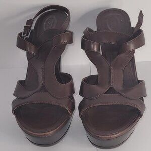 TOD's platform heeled sandals